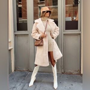 Princess Polly long Teddy coat size M/L